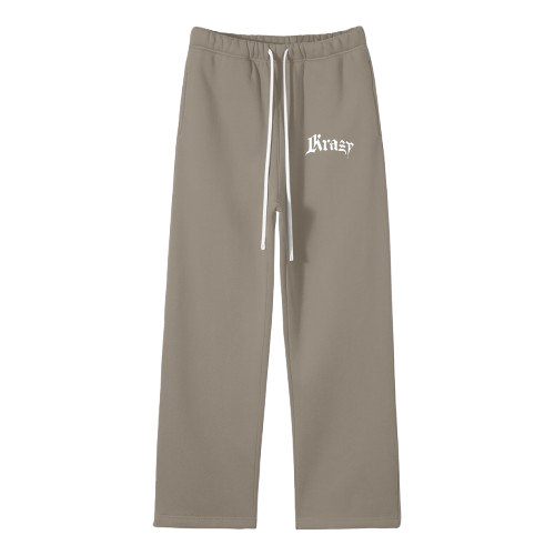 Unisex 'Koffee Brown' Straight Fleece Pants