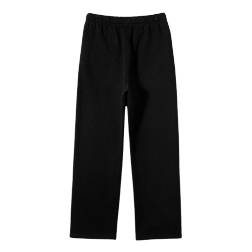 Unisex 'Charcoal Black' Straight Fleece Pants