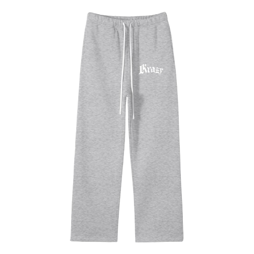 Unisex 'Smoke Grey' Straight Fleece Pants